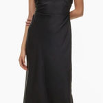 Wilfred  Black Halter Formal Gown Satin Portrait Photo 0
