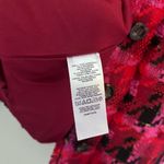 Ann Taylor Houndstooth Tweed Fringe Trim Long Cardigan Blazer Jacket Red Pink 4 Photo 8