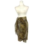 Bindya New York Shawl/Pashmina Animal Print 100% Wool Oversized Scarf Brown Tan Photo 1