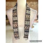 None Belt Southwestern Aztec Print Gold Sequin Blue Brown Belt M Photo 7