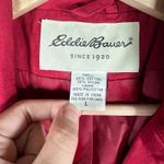 Eddie Bauer Women’s Belted Trench Coat Size L Red Cotton Nylon Holiday Photo 1