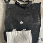 Lululemon  Tote Bags Set Black White Reusable Shopping Bag Set of 3 Photo 3