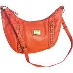 Nicole Miller Coral Satchel with Gold Studs & Braiding Photo 2