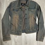 Jennifer Lopez JLO by  Denim Jacket Woman’s Medium Distressed Y2K Photo 0
