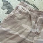 American Eagle Outfitters AEO Tan Cream Camo Print Longline Sweat Shorts Size S Photo 1