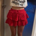 The Moon day+ red mini ruffle skirt Photo 0