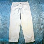 ZARA  Cotton Linen Blend Oyster White High Waist Ankle Crop Pants NEW! Sz M💛 Photo 12