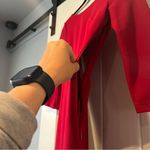 Lulu’s low back dress M elegant classy maxi cocktail red wine 3/4 sleeve lined Size M Photo 4