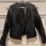 Black Leather Jacket Size M Photo 0