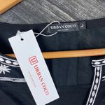 Urban Coco  Black & White Embroidered Half Sleeve Tunic Top NEW L Photo 6