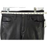 joe's jeans  The Callie Womens 28 Black Coated High Rise Cropped Boot Raw Hem Chic Photo 6