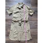 J.Crew  Button Down Belted Tan Mini Dress 0 Photo 4