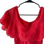 Alice + Olivia Pansy Red Embroidered Off-the-Shoulder Maxi Dress Photo 7