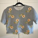 Urban Outfitters  Cropped Embroidered Sweatshirt Photo 2