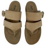 Clarks  Women's Reileigh Park Flip-Flop Sandals‎ Tan Size 11 Beachy Comfy Casual Photo 6