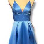 B Darlin B.Darlin Fit & Flare Mini Dress Sky Blue 7/8 Photo 1