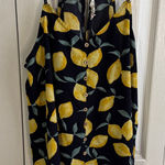 Pink Rose lemon graphic print tank top size medium Photo 0