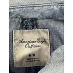 American Eagle Outfitters Pearl Snap Shirt Women Medium Denim Western Photo 6