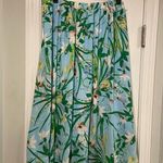 Bobeau  Size M Light Blue Floral Elastic Waist Flowy Lined Maxi Skirt Photo 5