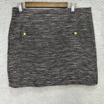 Loft mini skirt womens 10 rainbow tweed preppy boho chic academia retro glam Photo 0
