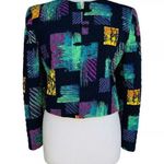 Doncaster Vintage Women’s Size 8 Artsy Quilted Long Sleeve Crop Jacket Photo 1