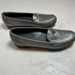 SAS San Antonio Shoemakers Silver Leather Loafers Comfort Foot Bed Women's 9.5 Photo 1