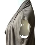 Helmut Lang  Brown Short Sleeve Draped Neck Line Size Small Photo 4