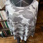 Lucky Brand  gray camo cozy XL long sleeve scoop neck top Photo 0
