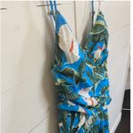 Farm Rio Women's Anthurium Garden Blue Cross Over Maxi Dress - L NWT Photo 5