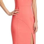 Cinq à Sept Melina Halter Cutaway Midi Dress 2 Orange Photo 0