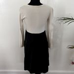 ZARA Long Sleeve Tiered Black and Cream Dress Photo 3