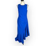 Eliza J  Asymmetric Ruffle Hem Cocktail Dress Women's 8 Blue Sleeveless NWOT Photo 2