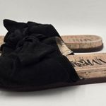 Sam & Libby  Black Bow Slides Women’s Sandals Size 6 Slip On Bow Tie Shoes EUC Photo 3