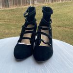 Michael Shannon  Elegant Black suede Strappy Heels size 12 Photo 1