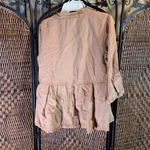 April Cornell Linen Blend Cardigan with Embroidery Size XS Tan Photo 5
