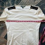 Vintage Lauren Ralph Lauren Zip Shoulder Ribbed Top White Y2K Preppy Streetwear Size M Photo 12