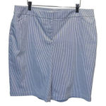 Charter Club Womens Striped Flat Front High Rise Shorts Blue White Size 16 NWOT Photo 0