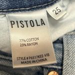 Pistola Women's Blue Distressed High Rise Wide Leg Baggy Denim Jeans Size 25 Photo 3