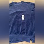 Aerie Women’s Sz M Navy The Chill Cozy Crew Textured Oversized Sweatshirt Photo 8