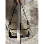 Etienne Aigner Purse~ Beige Linen Blend~Burgundy Trim~Snap Close Gold Hardware Photo 12