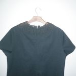 Very Best Vintage 36 XL Black Short Sleeved Lace Trimmed Dress Funeral Photo 5