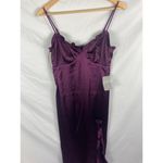 Max Studio NWT  Spaghetti Strap Body Con Satin Dress Purple Size Small Photo 5