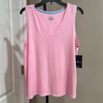 Cuddl Duds Women’s Sleeveless Pajama Top & Wide Leg Pajama Pant 2pc Set Large Photo 2