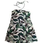 ANDIE NWT Waikiki Dress Ivory Palm Tropical Print Sleeveless Halter Size S Photo 0