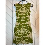 Anthropologie Tabitha Women’s 0 Tabitha Room Cotton Green Cream Retro Midi Dress Photo 1