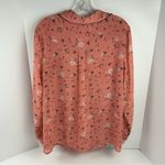 Style & Co Women's M Pink Floral Long Sleeve Blouse Beaded Accents Photo 4