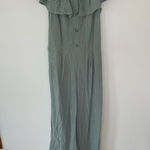 Monteau Monteu jumpsuit, pretty light green neutral color with button top small Photo 0
