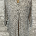 Avenue  Grey Space Dyed Henley Top Photo 0