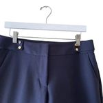 Loft  Petite Julie Viscose Blend Flat Front Navy Gold Buttons SZ 6P #1589 Photo 1