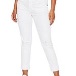 AG Adriano Goldschmied NEW AG ExBoyfriend Slouchy Slim High Rise Distressed White Denim Jeans Size 24 Photo 15